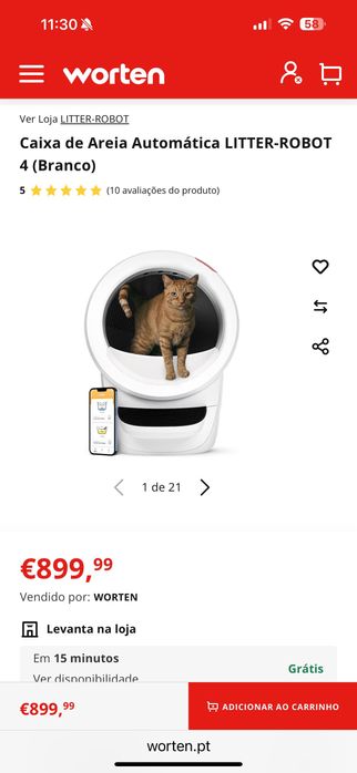 Caixa de areia automatica para gatos