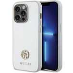 Etui Guess Strass Metal Logo na iPhone 15 Pro - srebrne