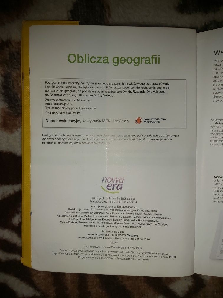 OBLICZA GEOGRAFII. Zakres Podstawowy - Podręcznik (Geografia)