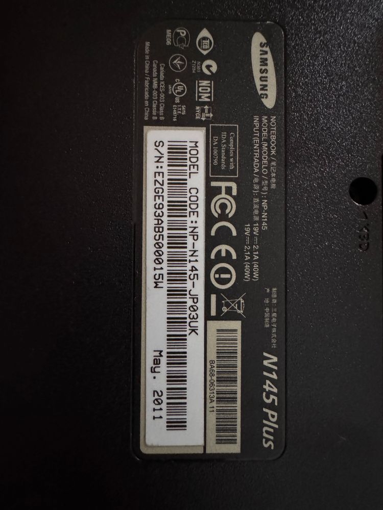 Notebook firmy Samsung N145