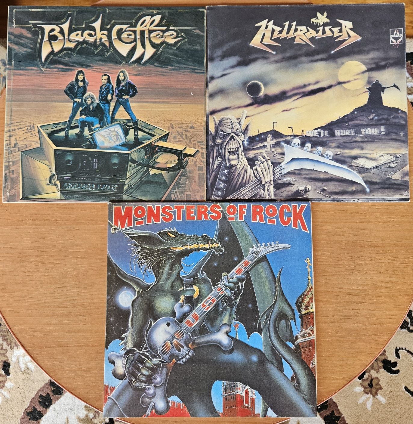 LP Black coffee, Hellraiser, 2LP Monsters of rock