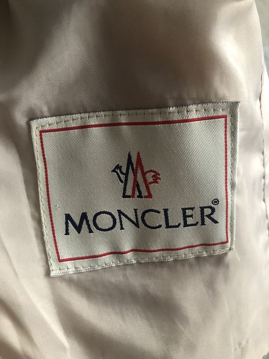 kurtka z suwakami Moncler beżowa rozmiar S vintage y2k puffer jacket