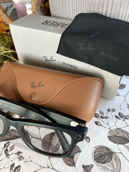 Okulary Meta Rayban Wayfarer czarny mat | jak nowe!