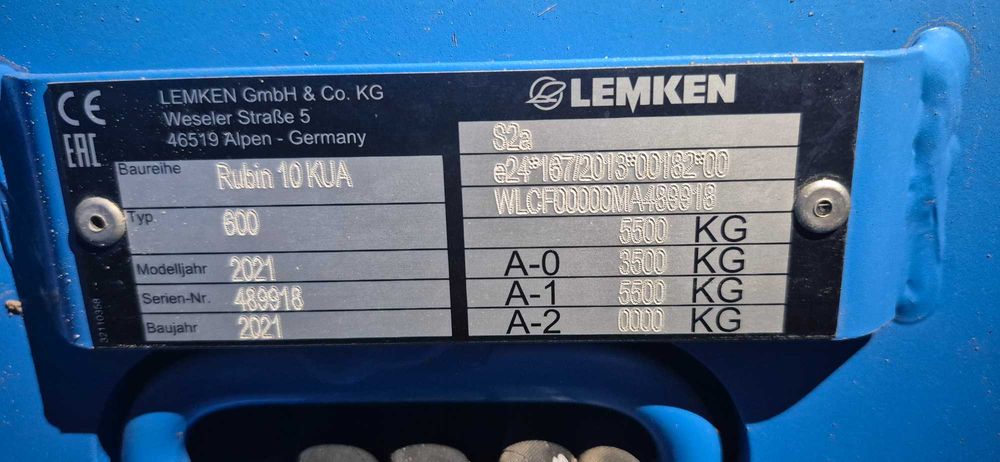 Brona talerzowa Lemken Rubin 10/600 polecam!