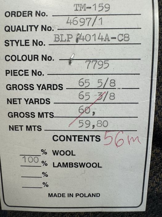 Tkanina wełniana ubraniowa wełna 100%