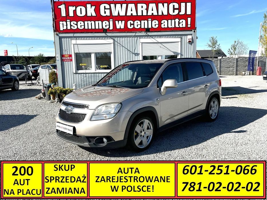 Chevrolet Orlando 1 ROK GWARANCJI W CENIE AUTA, Zamiana, Automat, 7 osób, Skóra