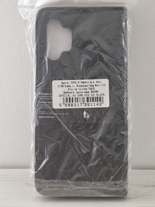 Kabura pozioma BOOK SPECIAL do SAMSUNG GALAXY A32 5G CZARNA (skóra)