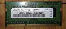 SO-DIMM do Laptopa 1GB UNIFOSA DDR3-1333
