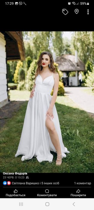 Сукня біла,плаття на розпис