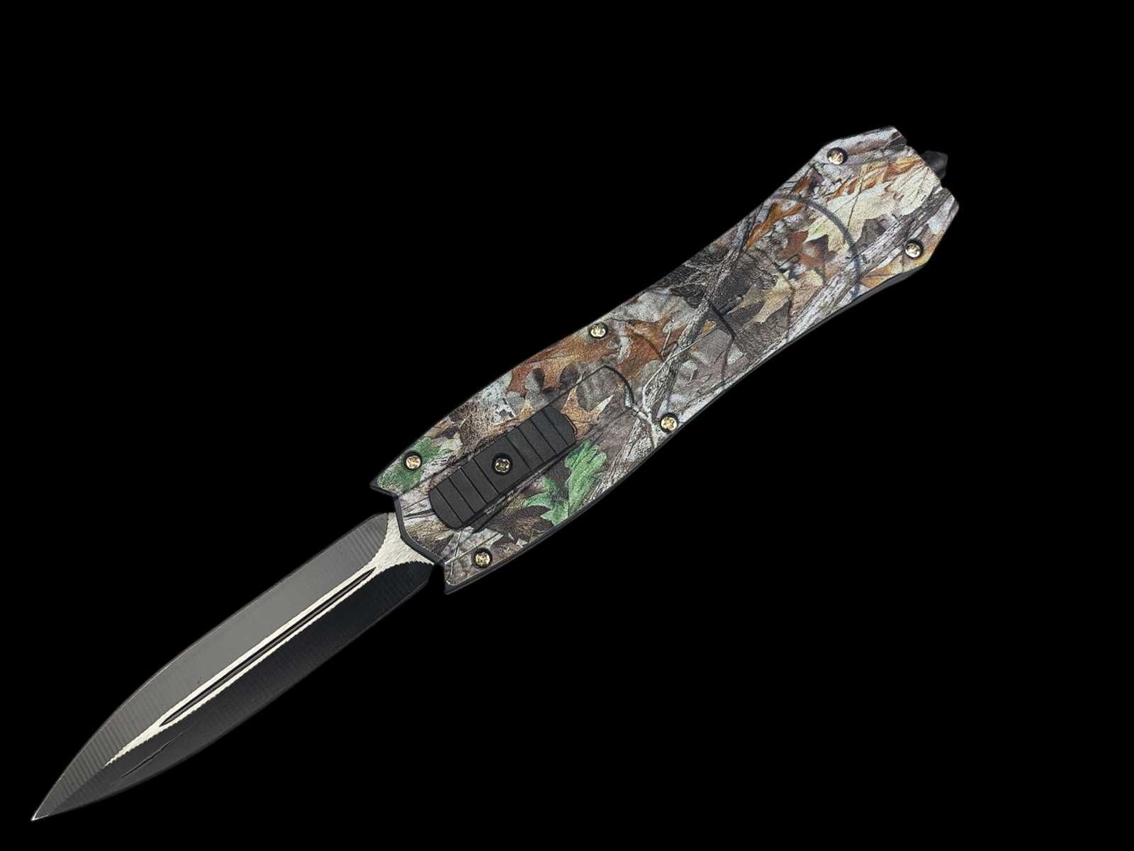 Nóż Sprężynowy wysuwany od frontu automat CAMO Camouflage OTF F30