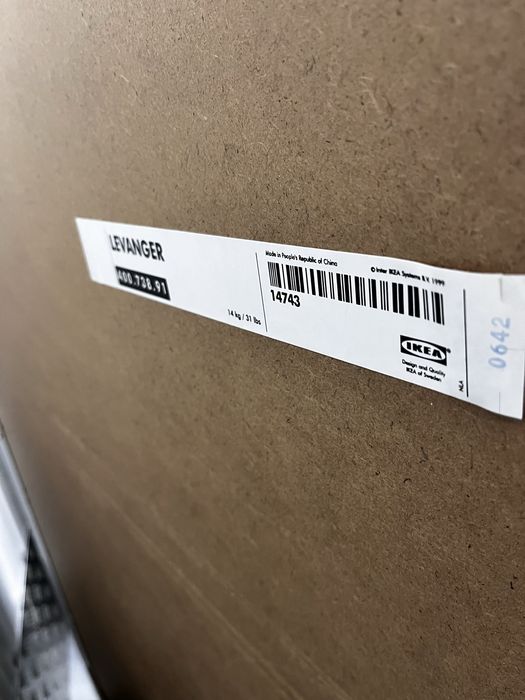 Lustro LEVANGER IKEA 94/130 stylowe, srebrne