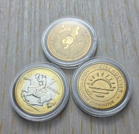 3 monety zastępcze, 7 czosów, 4 solary, 4 guldeny sopockie
