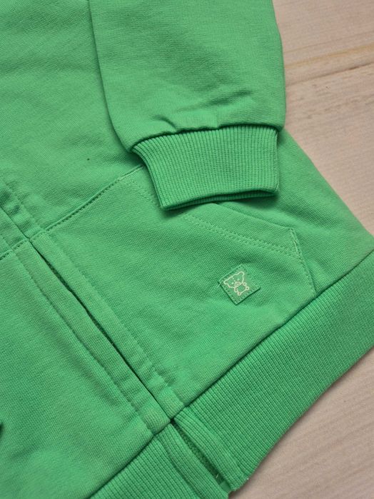 Nowa zielona bluza z kapturem dla chłopca dziewczynki cool club 74