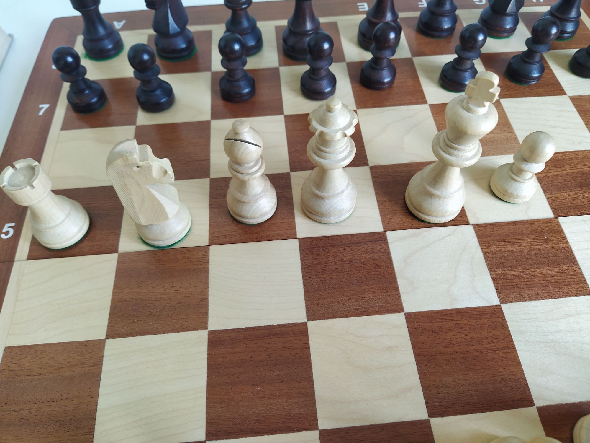 Szachy + szachownica drewniana
