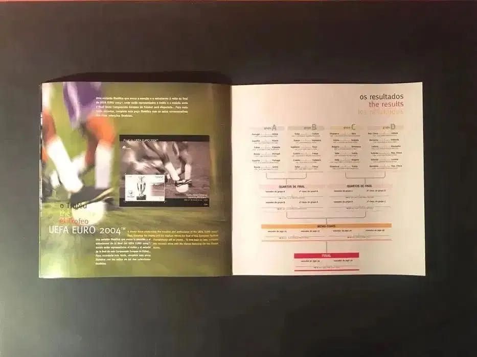 VIVE o 2004 - os selos oficiais da UEFA EURO 2004 - como novos