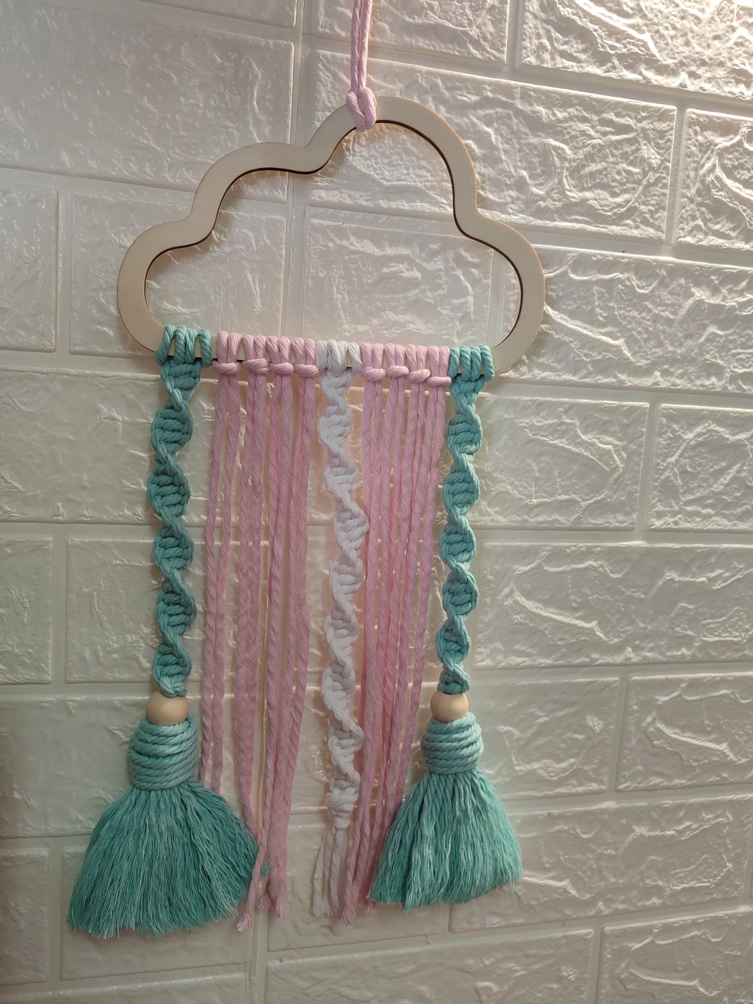 Painel decorativo infantil macramé