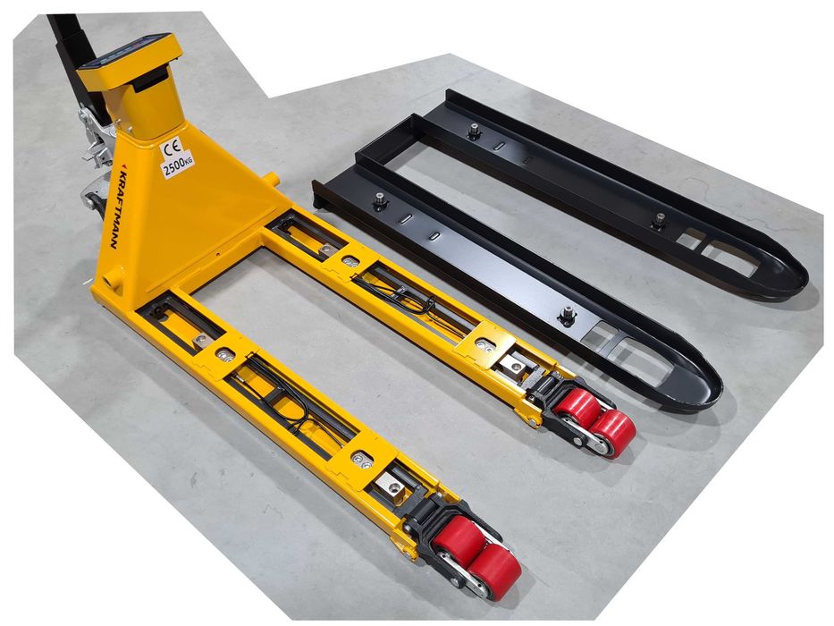 Wózek ręczny paletowy paleciak z wagą mobilna KRAFTMANN 2500kg 115cm