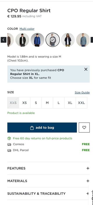 G-Star CPO Regular Shirt картата сорочка (розмір XL)