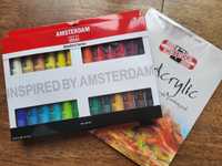 Talens Amsterdam Standard Farby akrylowe 24x20ml plus blok GRATIS