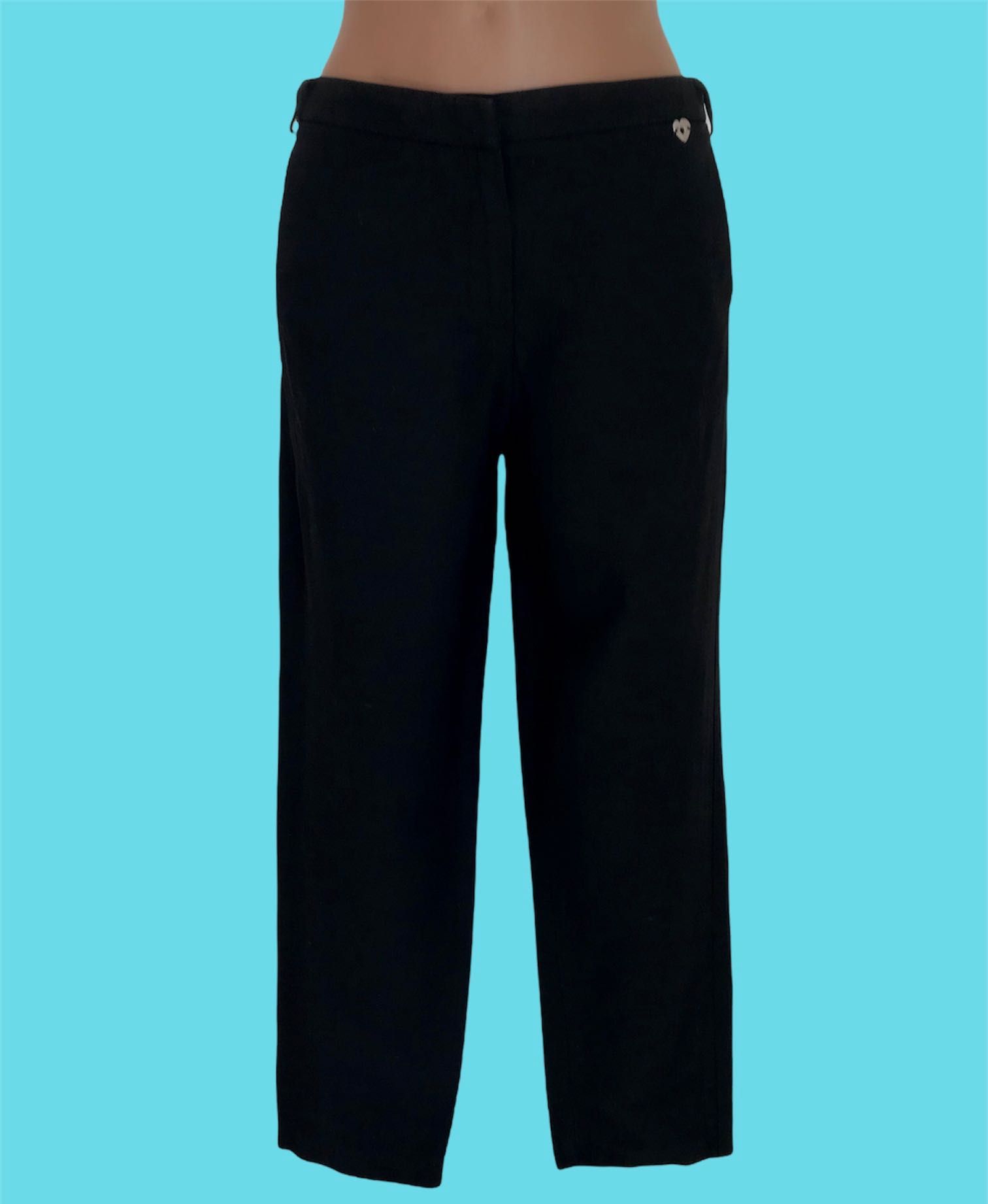 TWIN SET чёрные брюки с лампасами.