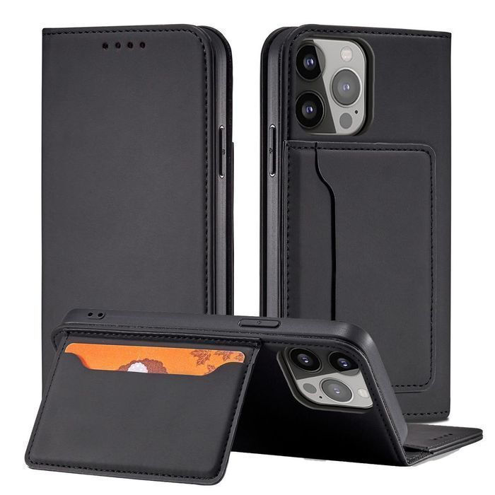 Etui Magnet Card Case Samsung Galaxy S23+ z Klapką i Portfelem, Czarne