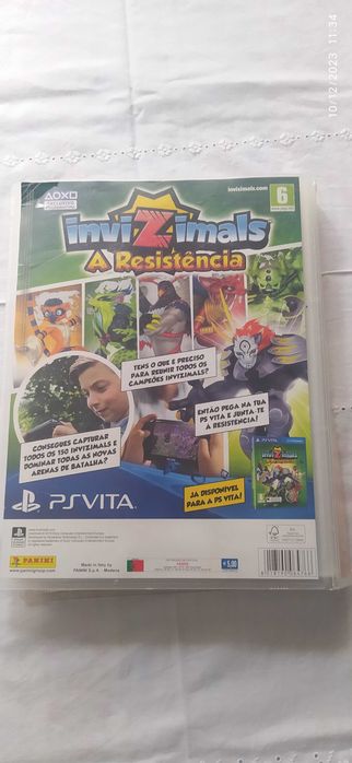 Caderneta Panini INCOMPLETA cartas Invizimals Nova Aliança