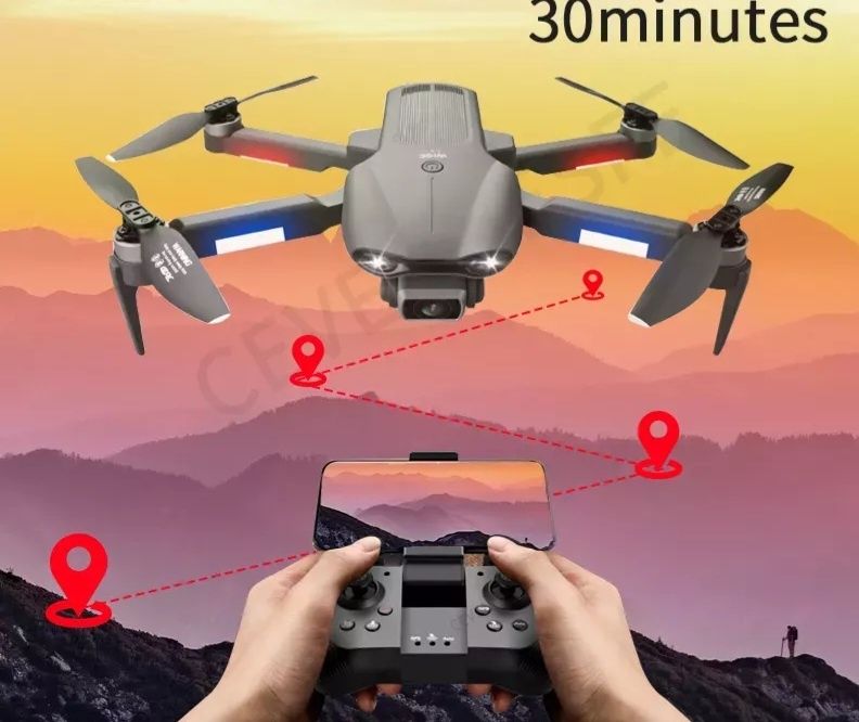 Dron F9 Pro GPS 3km zasięg 2×Kamera Powrót Śledzenie
