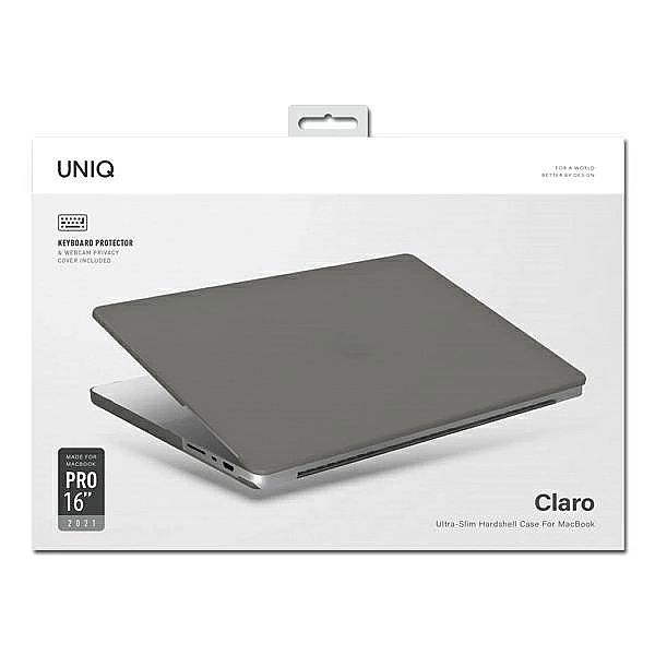 Etui Uniq Claro na MacBook Pro 16'' (2021) - przezroczysto-szary