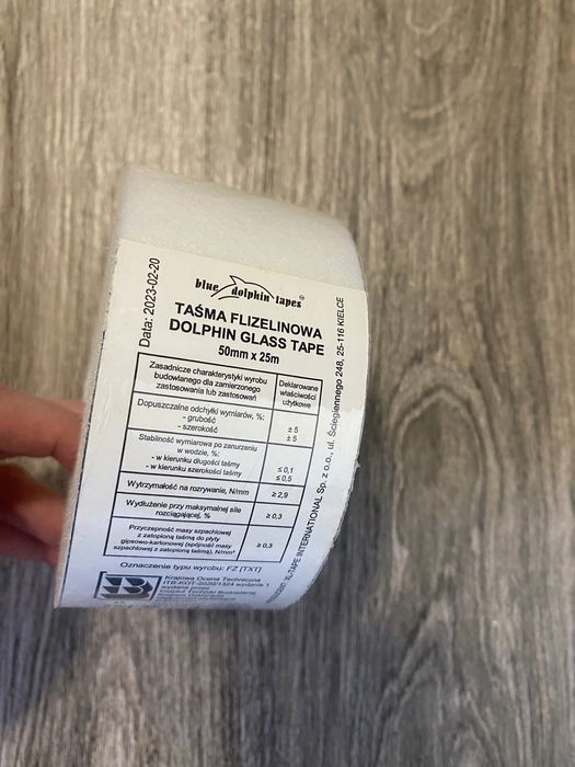 Taśma flizelinowa Blue dolphin glass tape 50mm x 25m nowa 50x25