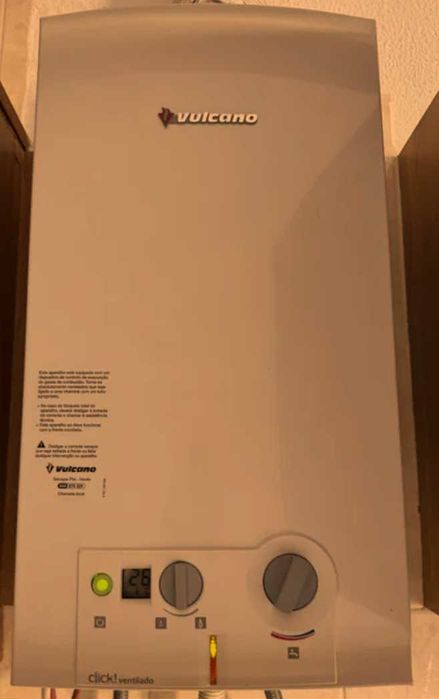 Esquentador a Gás Natural Vulcano Click! Ventilado WRD11 Fernão Ferro