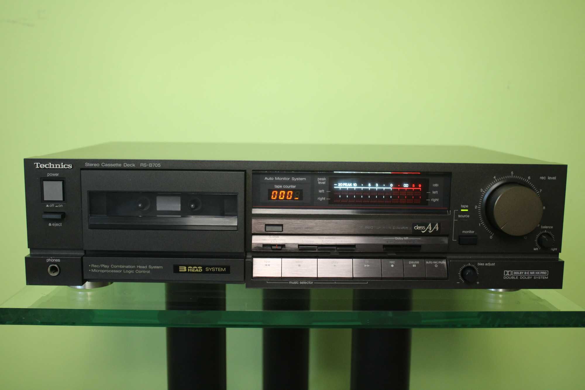 Magnetofon kasetowy TECHNICS RS-BX705, stan BARDZO DOBRY
