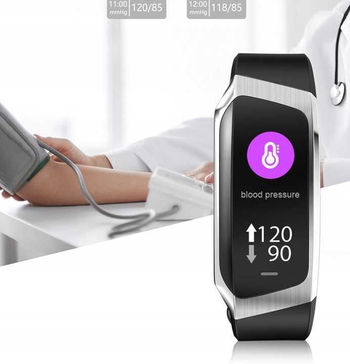 Zegarek damski SMARTBAND Opaska Sportowa SMARTWATCH Pulsometr SMS