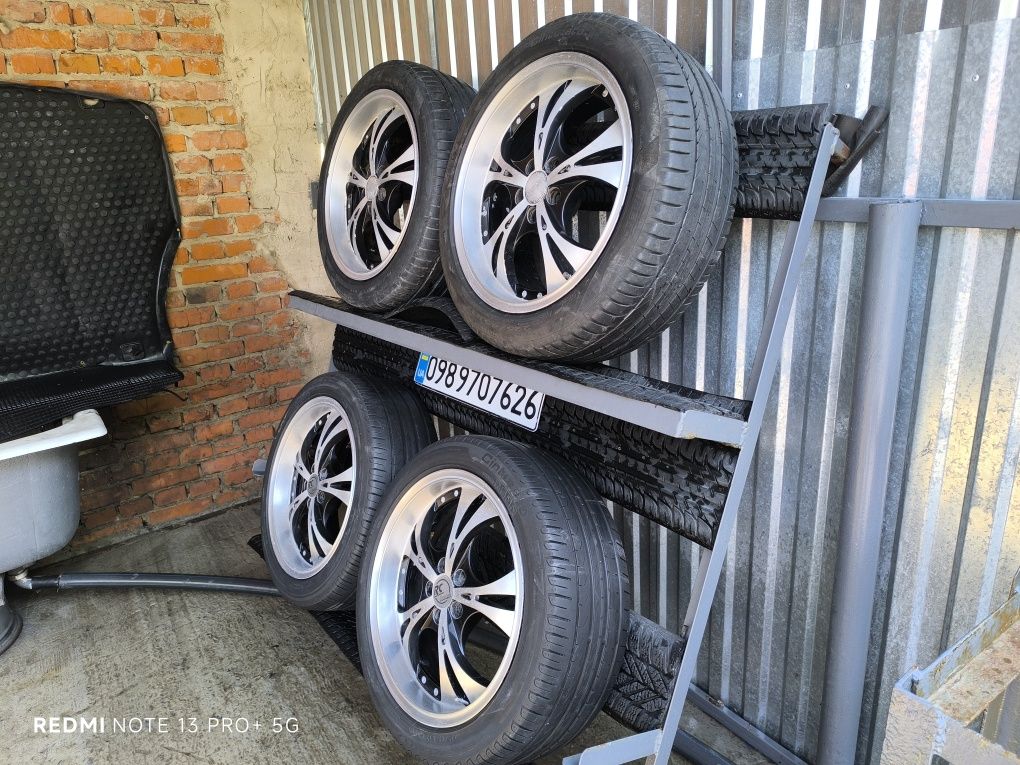Колеса R17 5x100 7.5J ET35 ЦО 73.1 (57.1) мм літо 225/45R17