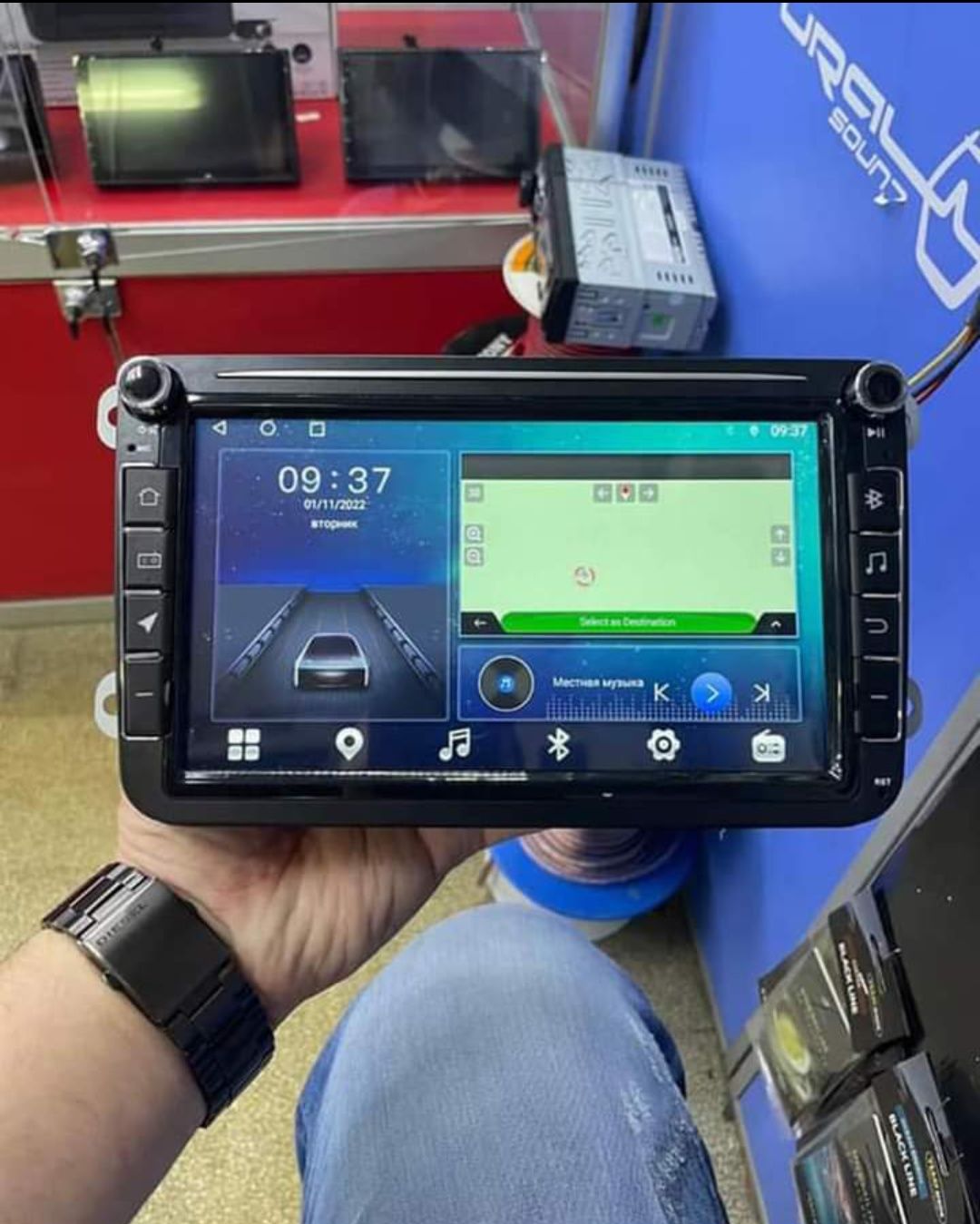 Rádio Android 12 com GPS Volkswagen, SEAT, Skoda (Artigo Novo)