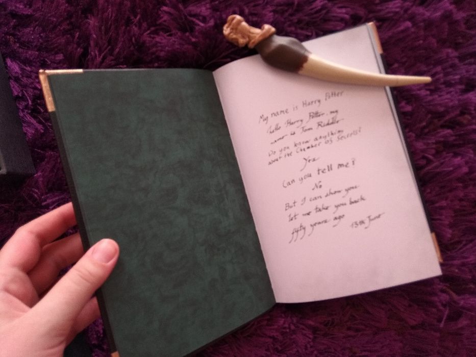 Harry Potter - caderno diário de Tom Riddle + caneta Basilisco - NOVO