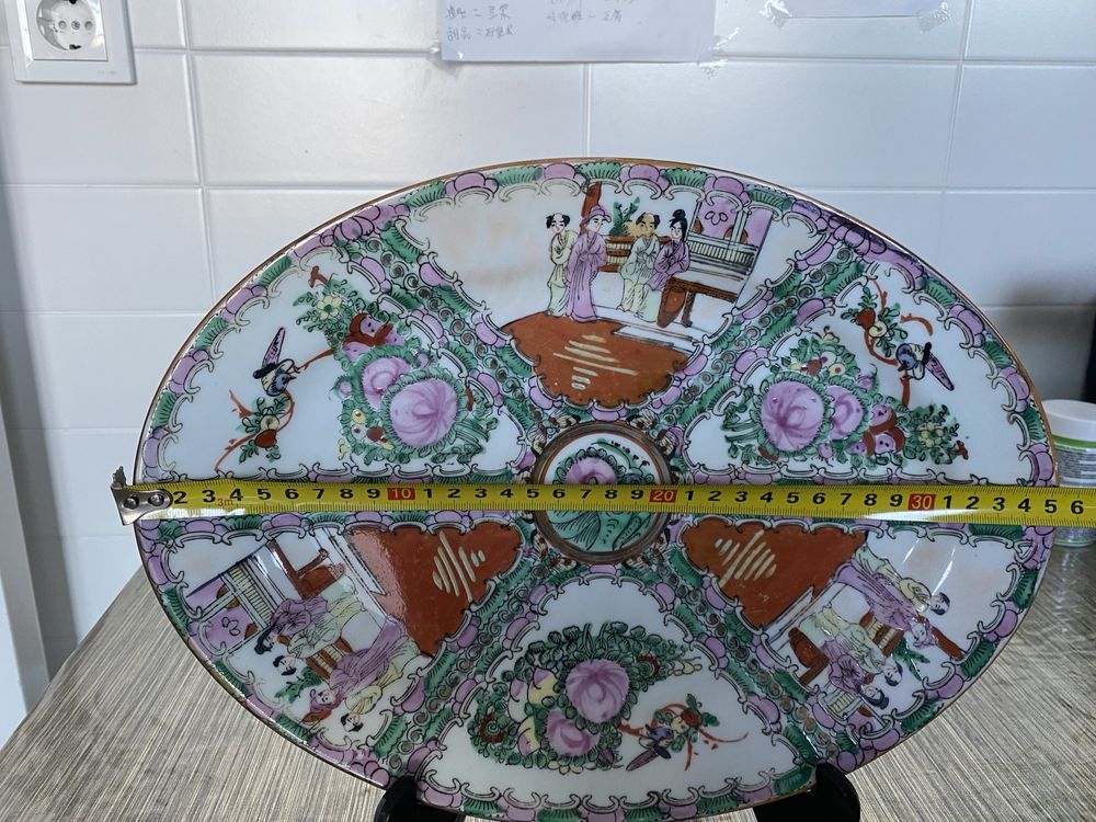 Prato de pocelana fabrica em macau