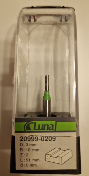 Frez trzpieniowy 6 mm do wpustów 3 mm LUNA