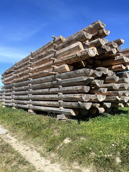 Płazy, bale, półbale, połówki świerkowe na dom