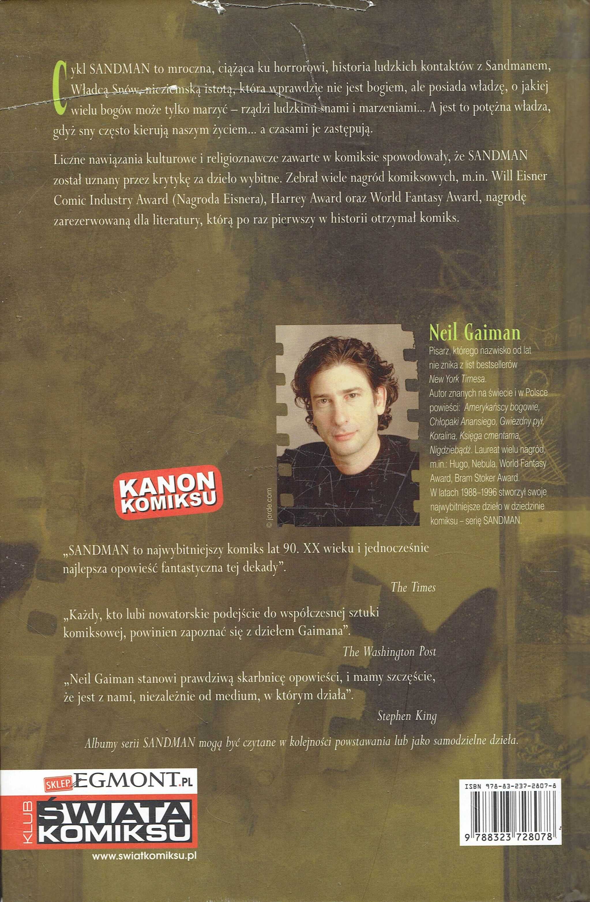 Sandman Preludia i nokturny Tom I Neil Gaiman