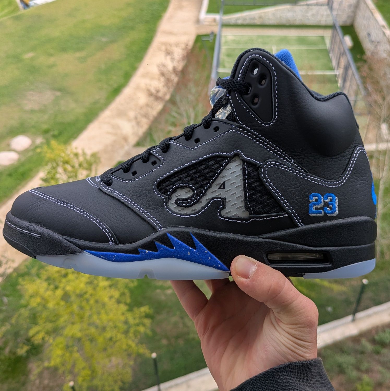 Jordan 5 x Awake Blue Black 42