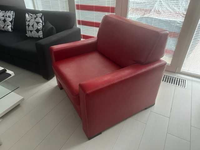 Fotel z funkcją spania - ekoskóra