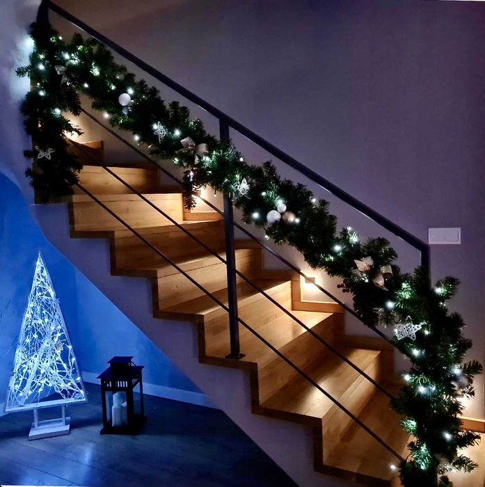 300CM Girlanda Świąteczna Choinkowa Stołowa Zielona Na Okno Schody