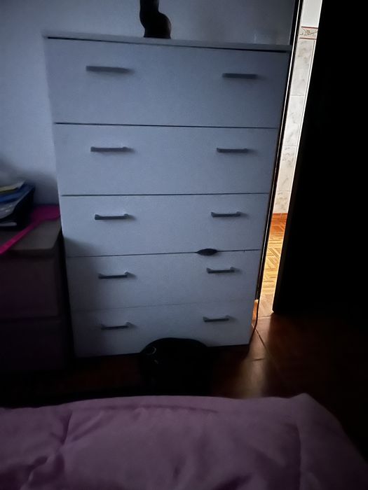 Comoda 5 gavetas branca