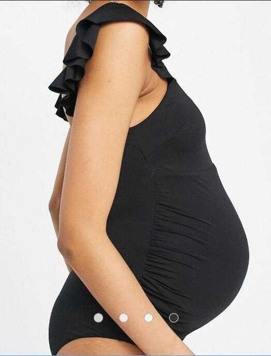 Черный слитный купальник для беременных Asos.