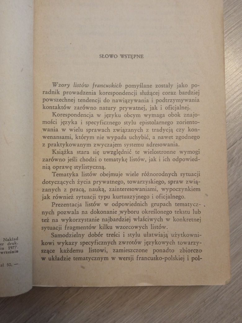Wzory listów francuskich. Hanna Dobrucka