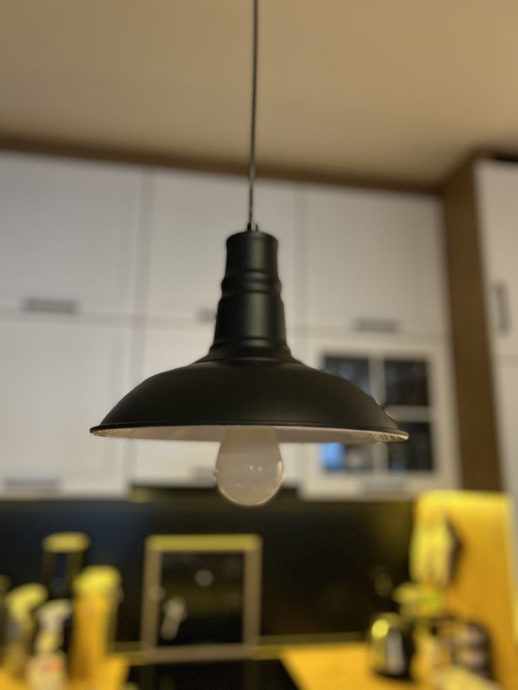 żyrandol / industrialne lampy wiszące czarne loft