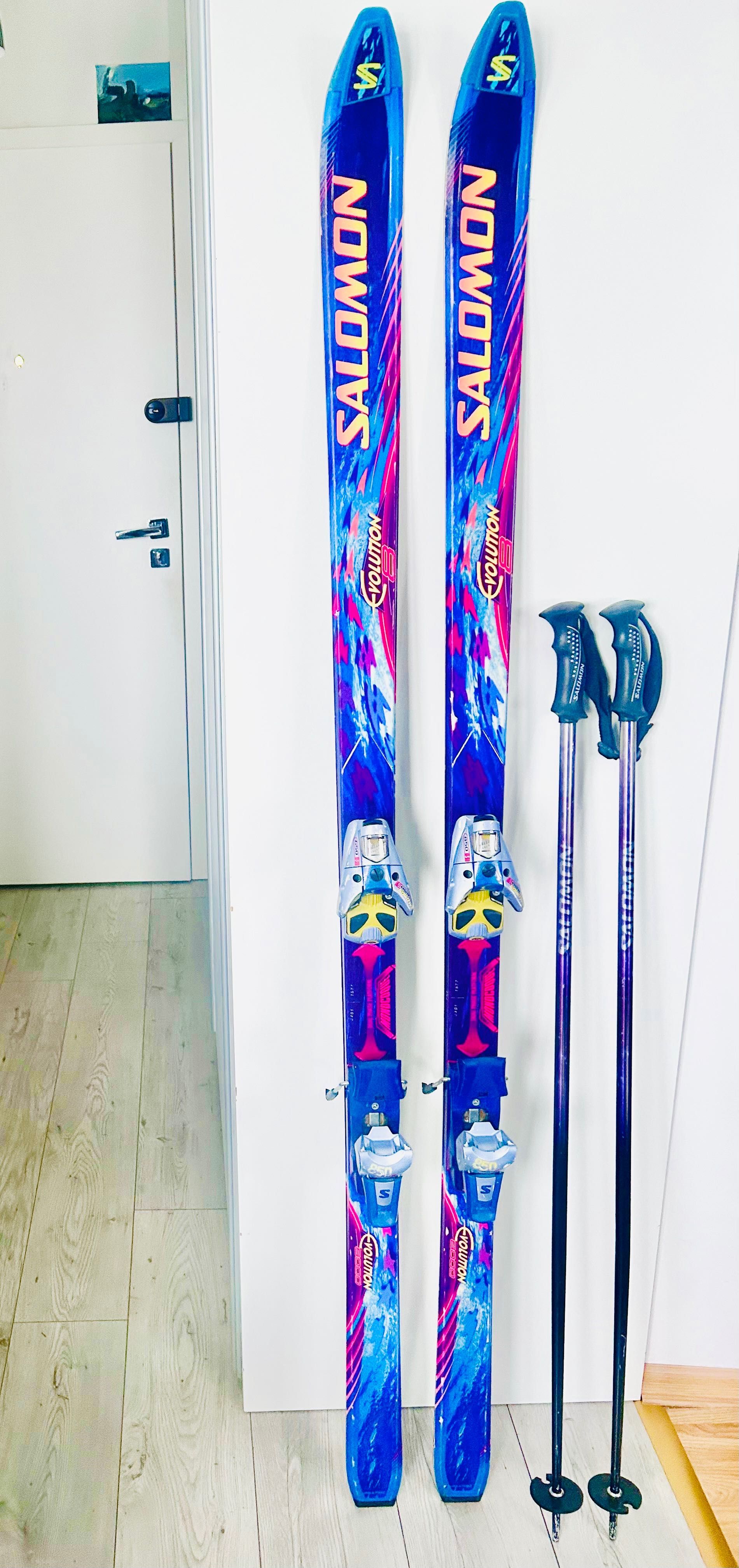 Narty Salomon Evolution 8 + kije Salomon/ Narty Salomon Evolution 8000