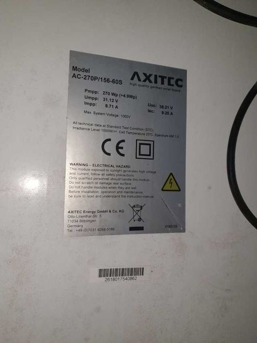 Kit completo de painéis fotovoltaicos de fabrico alemão 540wp