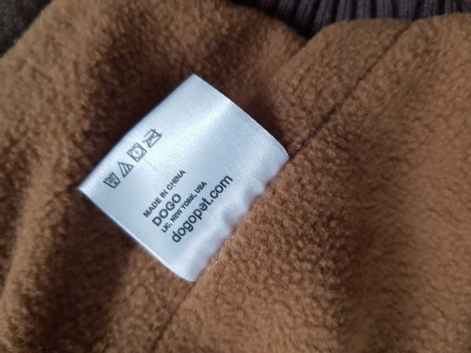 Brązowa kurtka z odpinaną kieszenią dla psa DOGO XXL kurteczka płaszcz