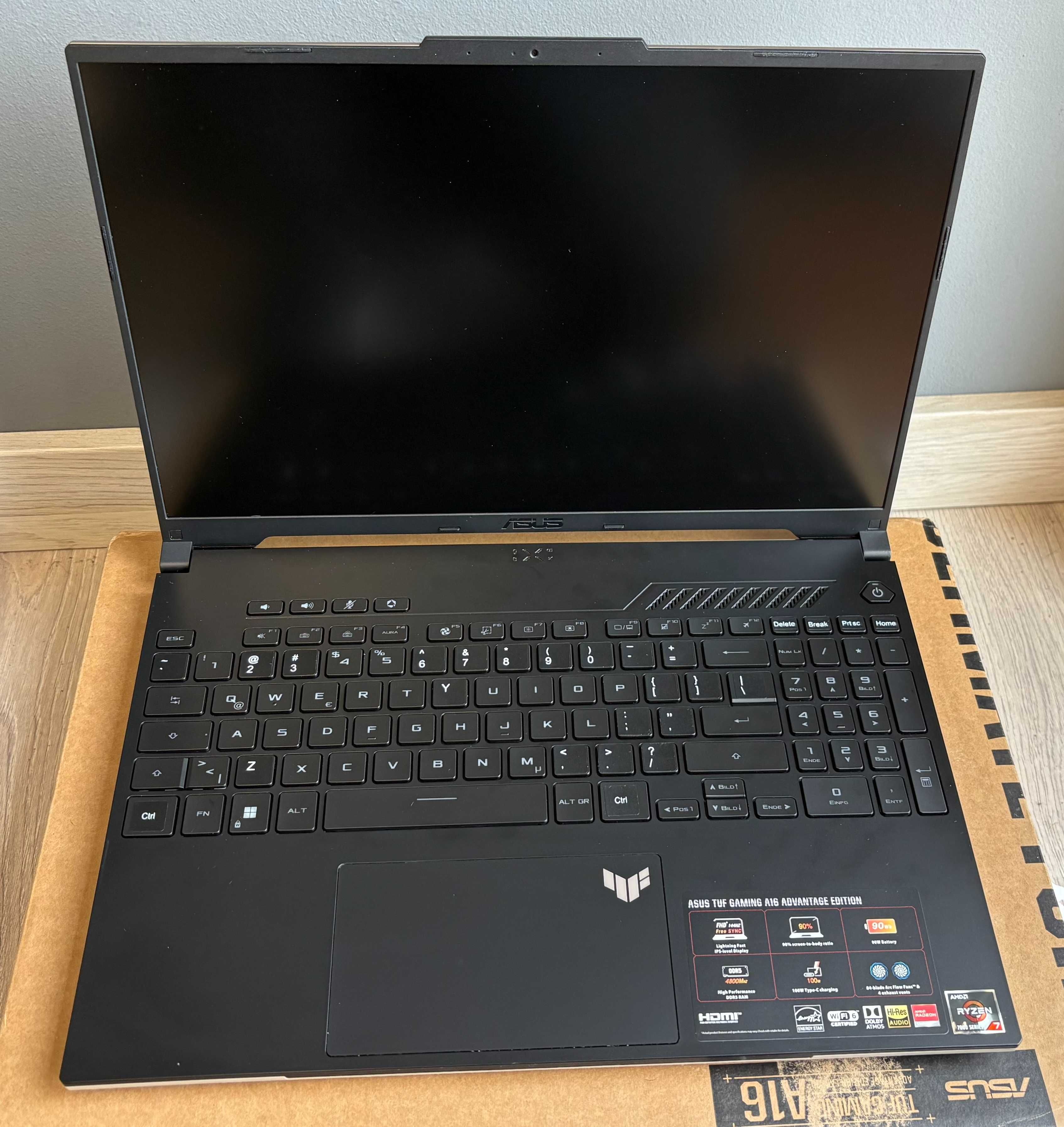 Asus Tuf A16 Ryzen 7735hs/RX7600S / 16GBDDR5 / 512GB Gwarancja Gaming